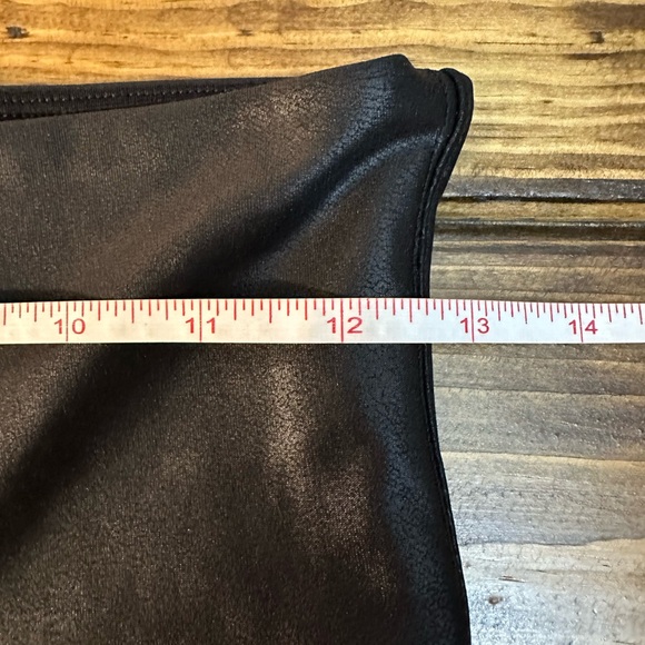 SPANX Women’s Faux Leather Leggings Size XL Black Shaping Compression - Picture 7 of 9